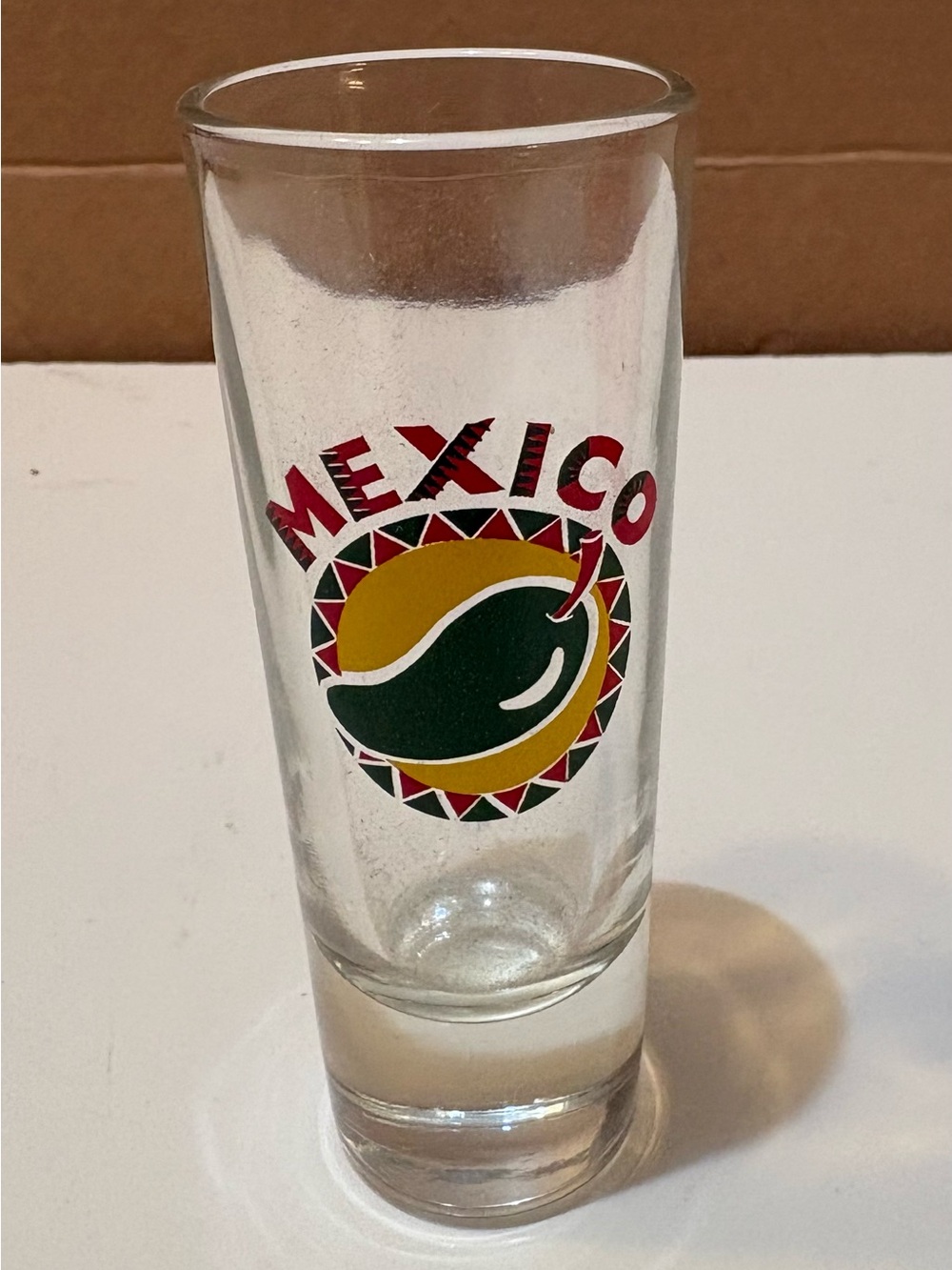Vintage Mexico Shot Glass Souvenir,
4"Tall